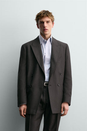 AARON LEVINE X DOUBLE-BREASTED WOOL SUIT BLAZER - Image 2