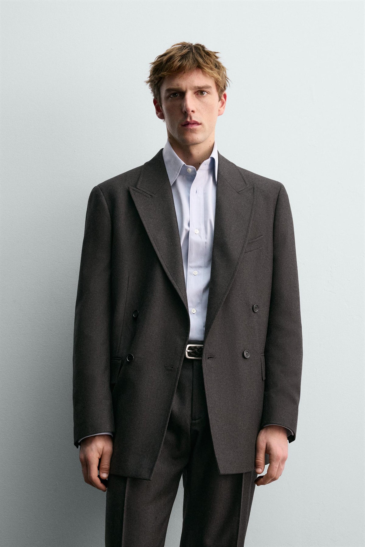 AARON LEVINE X DOUBLE-BREASTED WOOL SUIT BLAZER - Image 2