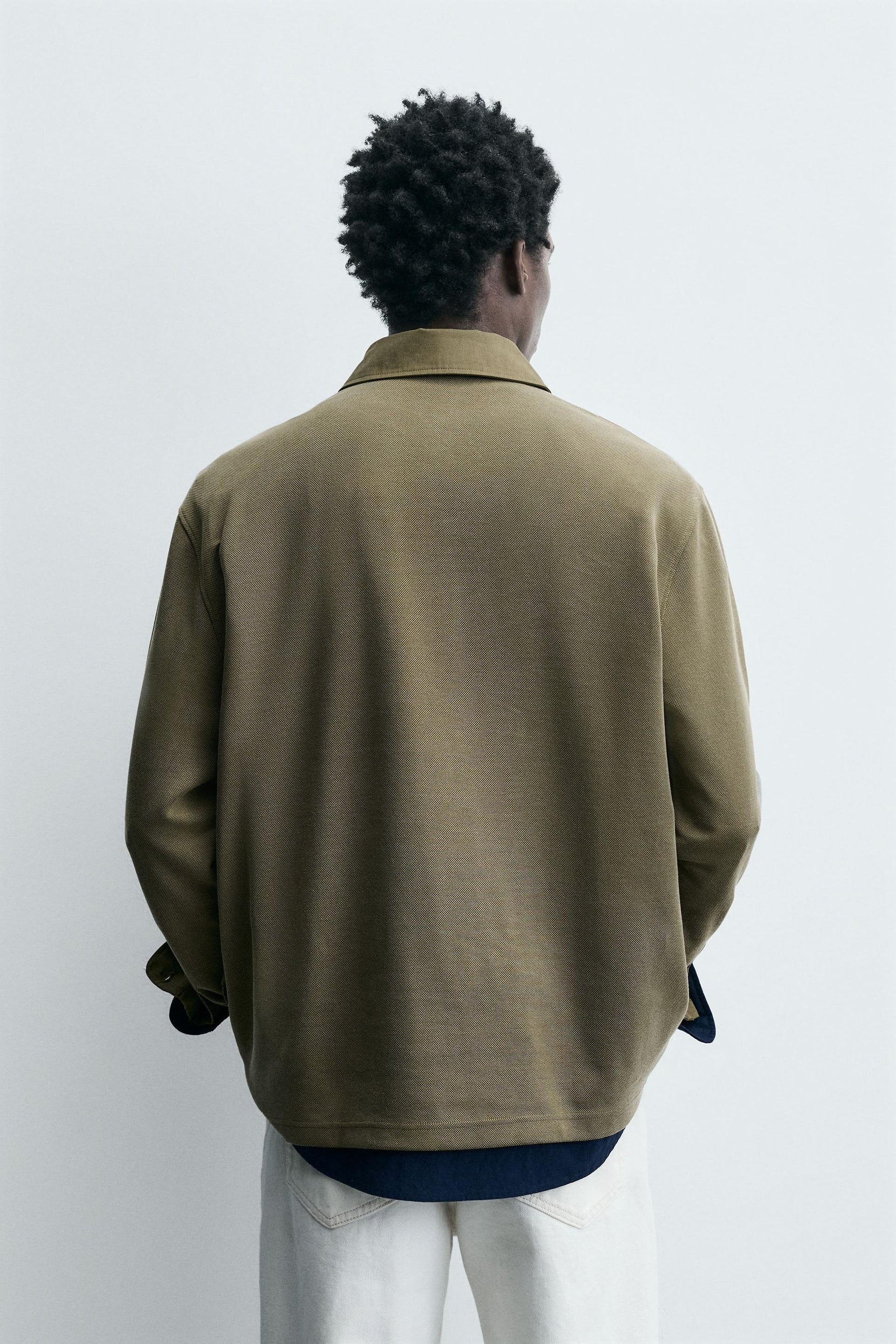 WASHED PIQUÉ TEXTURED POLO SHIRT - Image 3