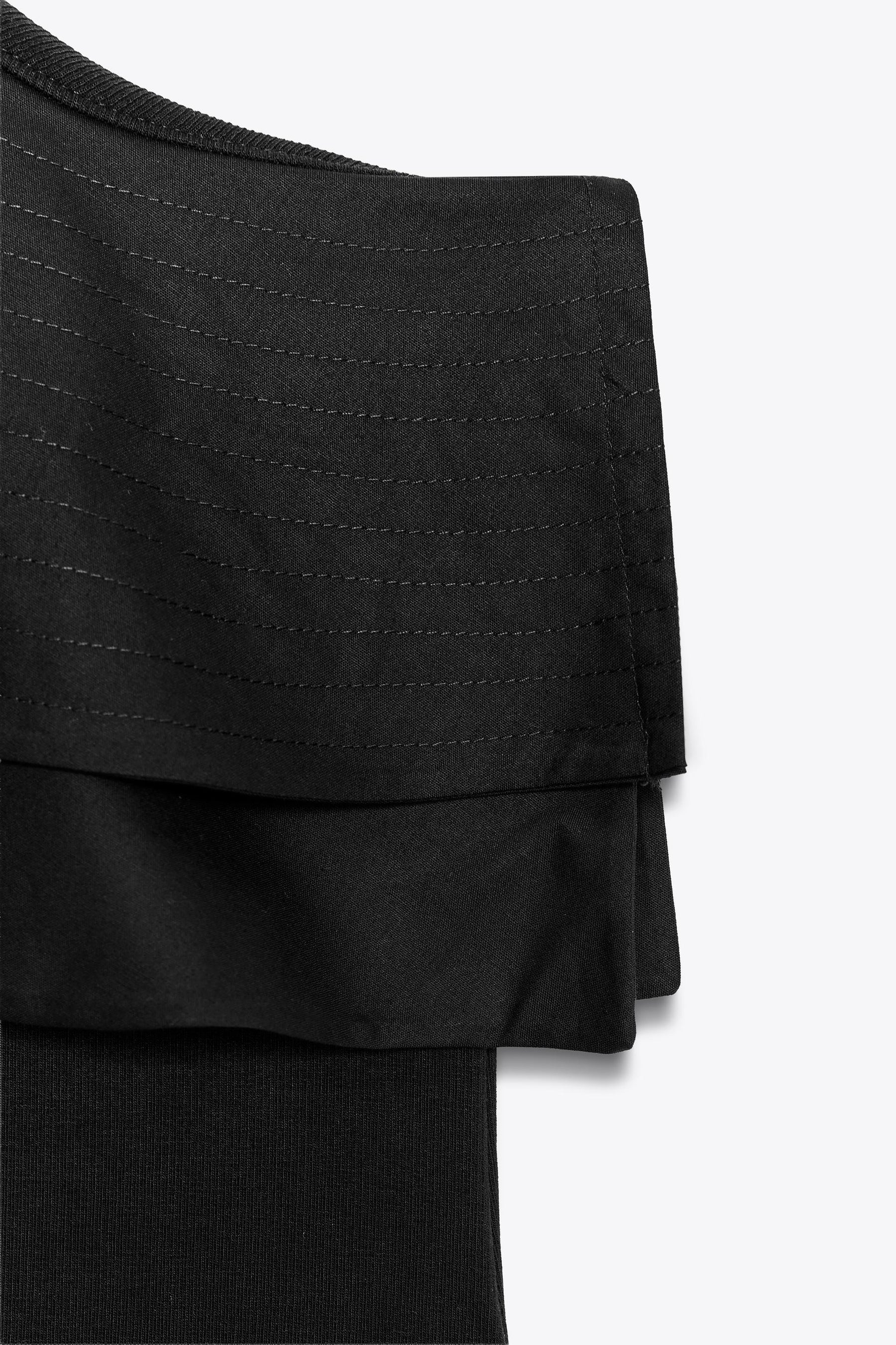 Asymmetric Ruffle Bodysuit