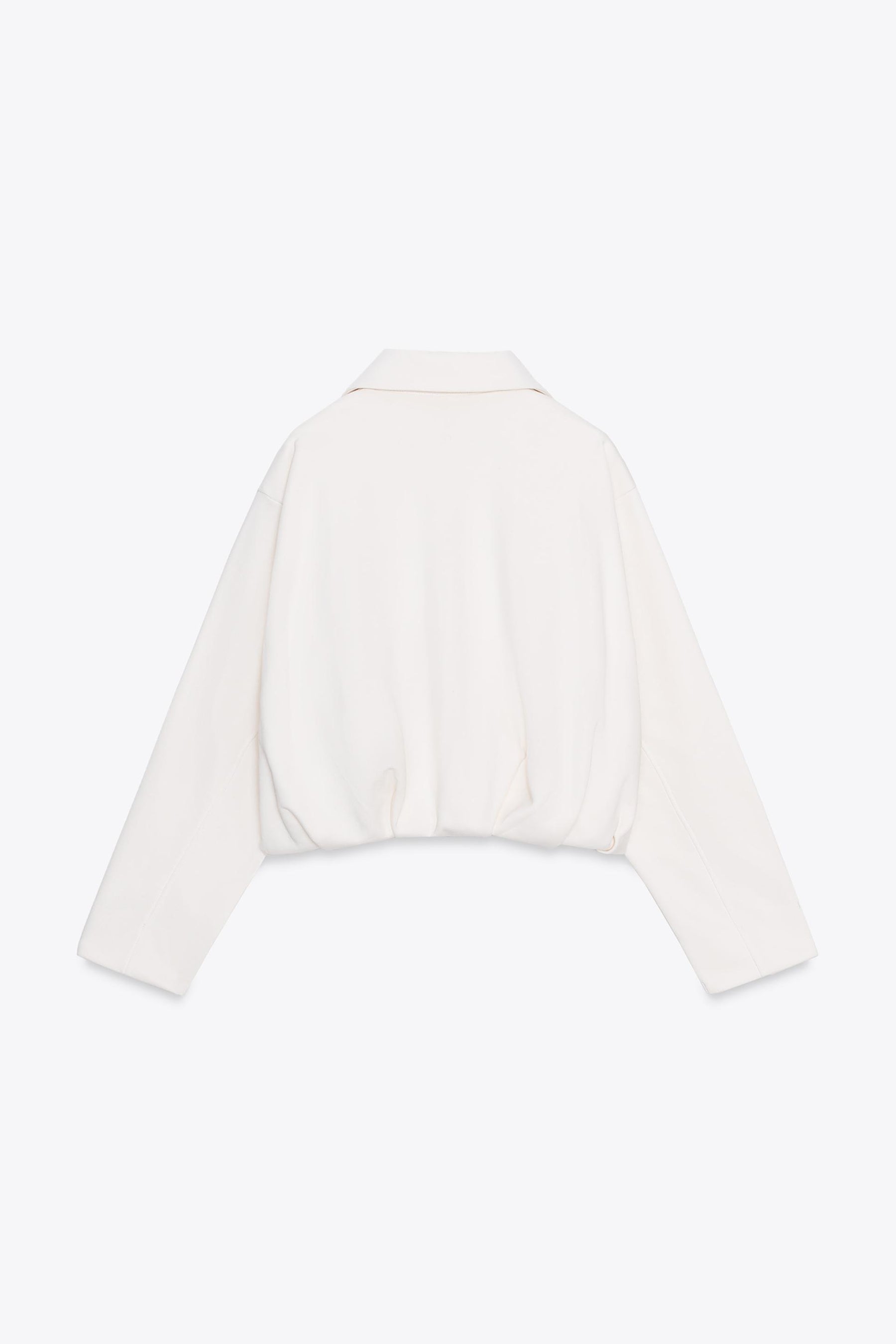 PLEATED FLEECE BOMBER JACKET - Image 4