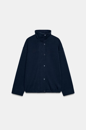 INTERLOCK HIGH-NECK BOMBER JACKET - Image 6