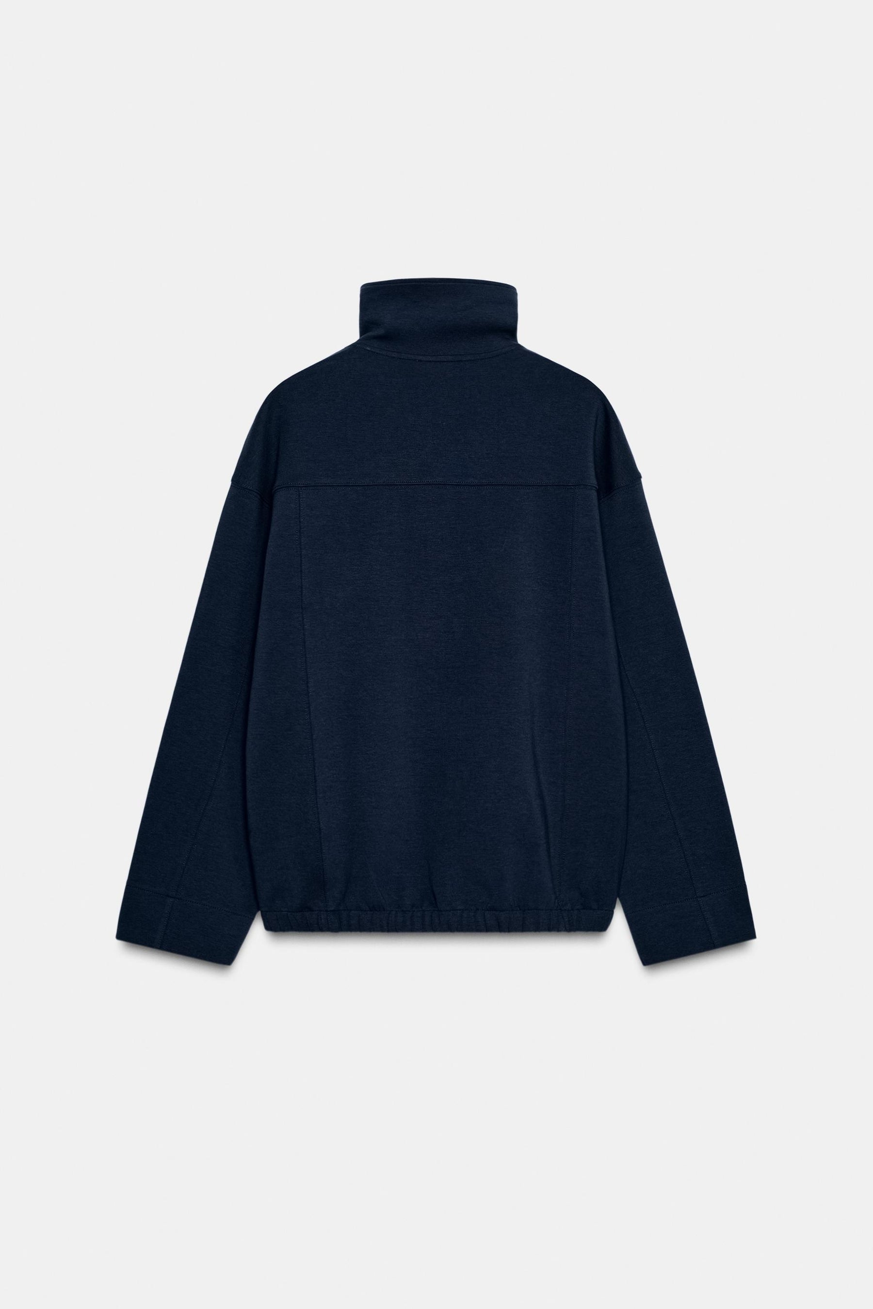 INTERLOCK HIGH-NECK BOMBER JACKET - Image 7