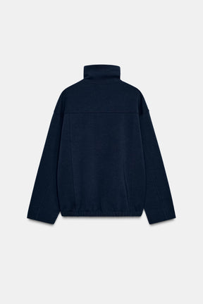 INTERLOCK HIGH-NECK BOMBER JACKET - Image 7