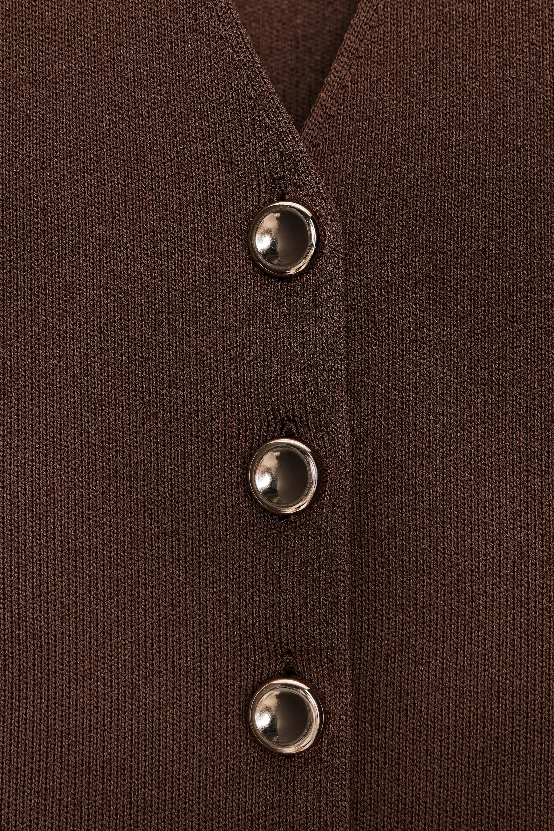 PLAIN KNIT WAISTCOAT - Image 2