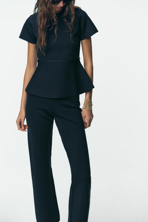 STRAIGHT FIT KNIT TROUSERS - Image 2
