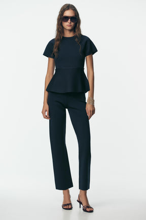 STRAIGHT FIT KNIT TROUSERS - Image 1