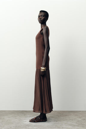 CONTRAST KNIT DRESS - Image 4