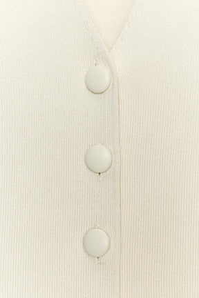 BUTTONED KNIT WAISTCOAT WITH COVERED BUTTONS - Image 6