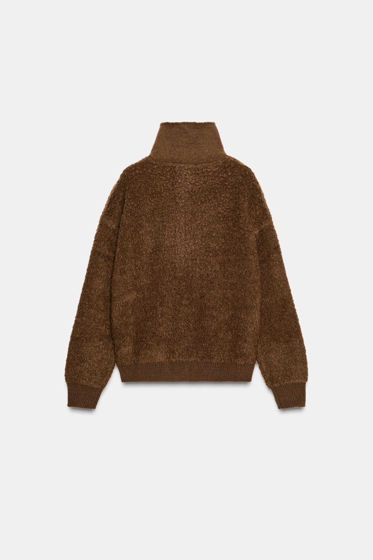 100% BOUCLÉ WOOL BOMBER JACKET - Image 2