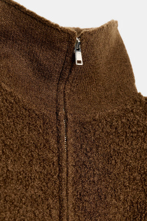 100% BOUCLÉ WOOL BOMBER JACKET - Image 3