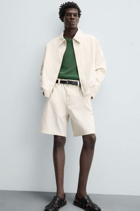 STRIPED REGULAR FIT BERMUDA SHORTS - Image 5