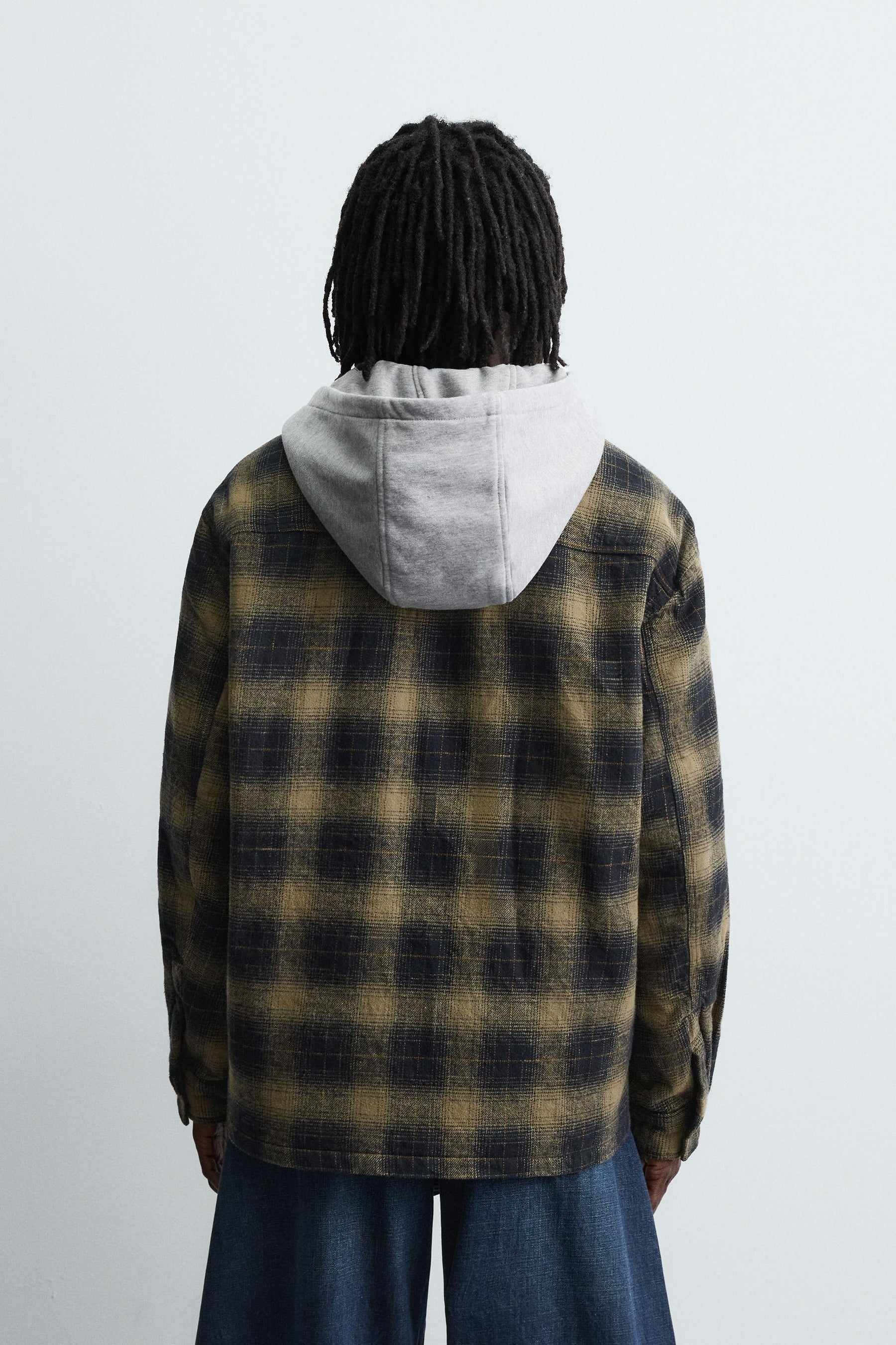 HOODED CHECK OVERSHIRT - Image 3