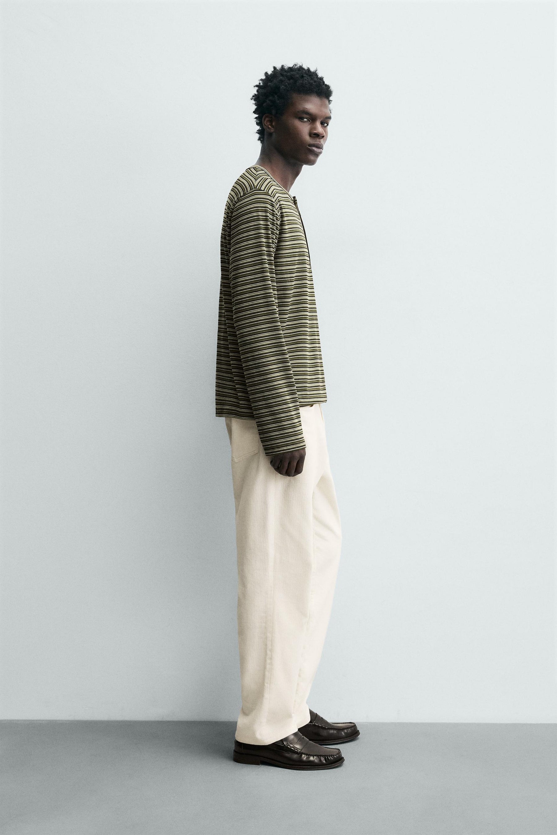 STRIPED HENLEY T-SHIRT - Image 4