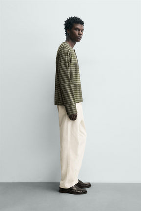 STRIPED HENLEY T-SHIRT - Image 4