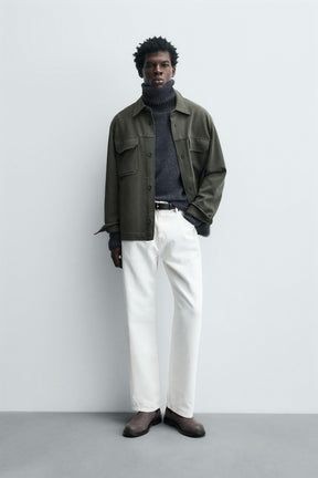 COMFORT TEXTURED OVERSHIRT - Image 1