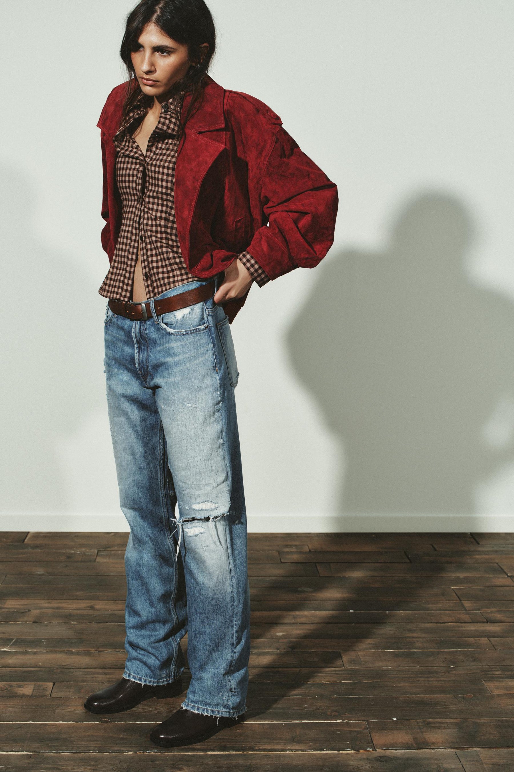 Suede Leather Jacket with