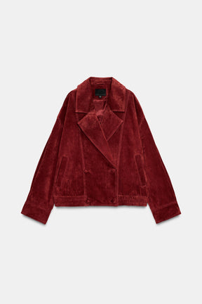 Suede Leather Jacket with
