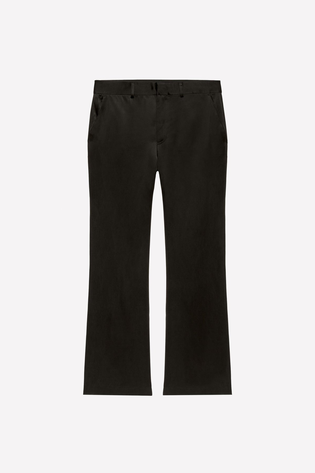 Viscose-Silk Flare Fit Trousers