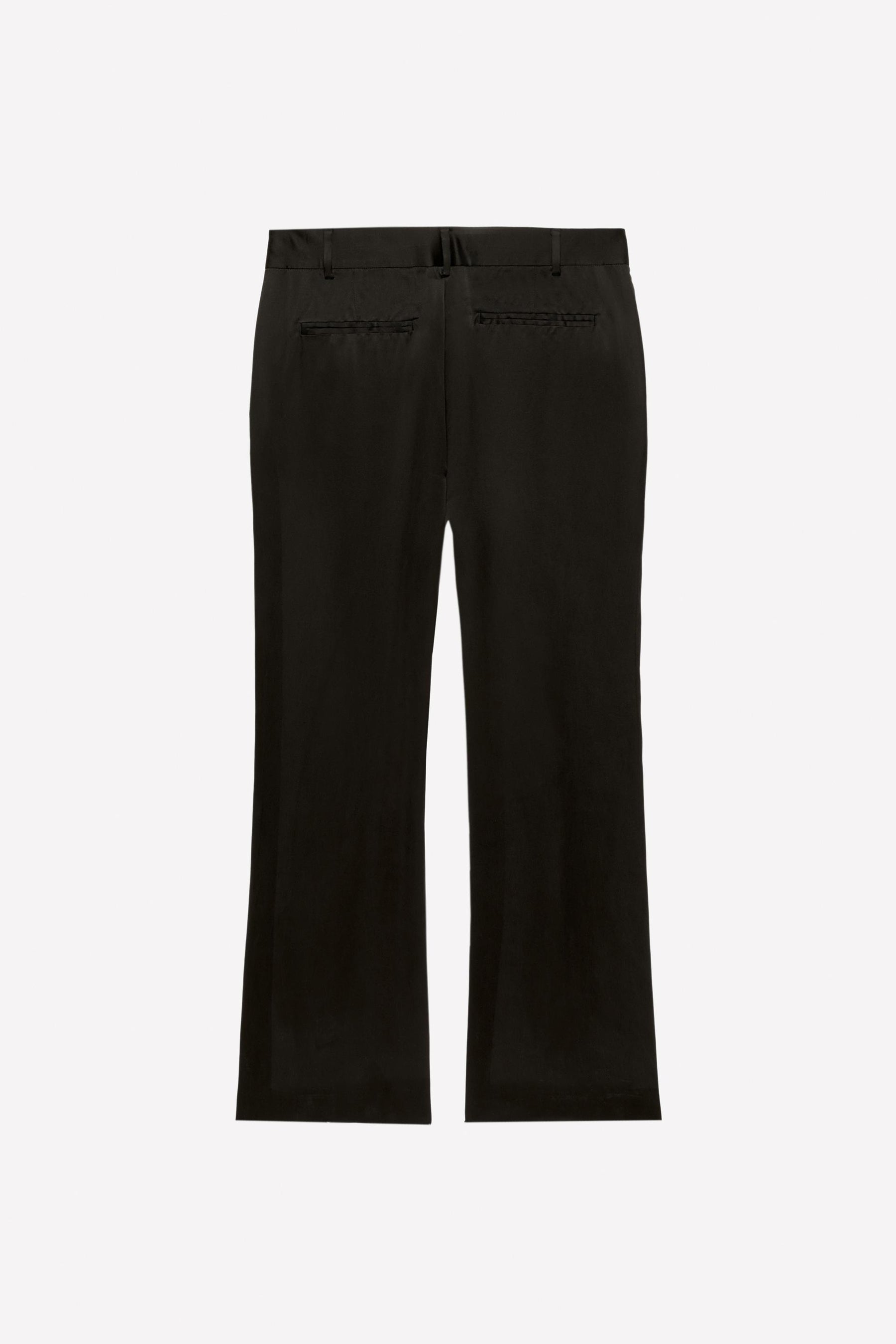 Viscose-Silk Flare Fit Trousers