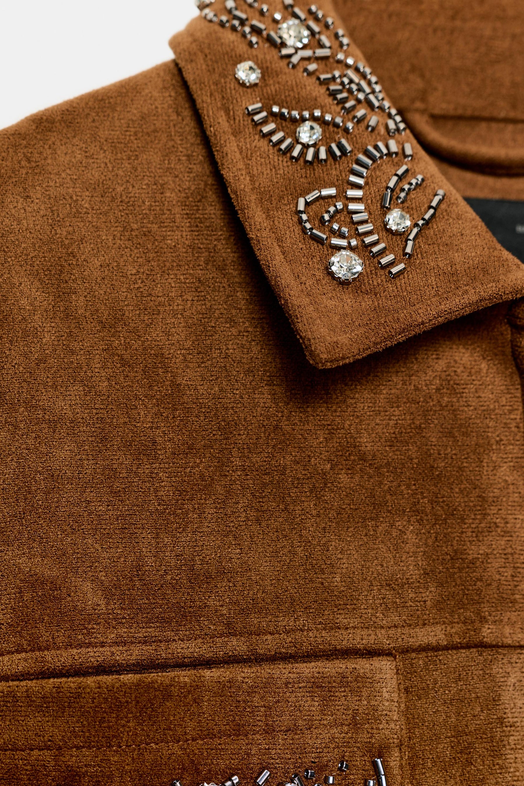 FAUX SUEDE STUDDED JACKET - Image 7