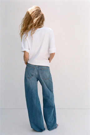 Wide-Leg Crossover Jeans