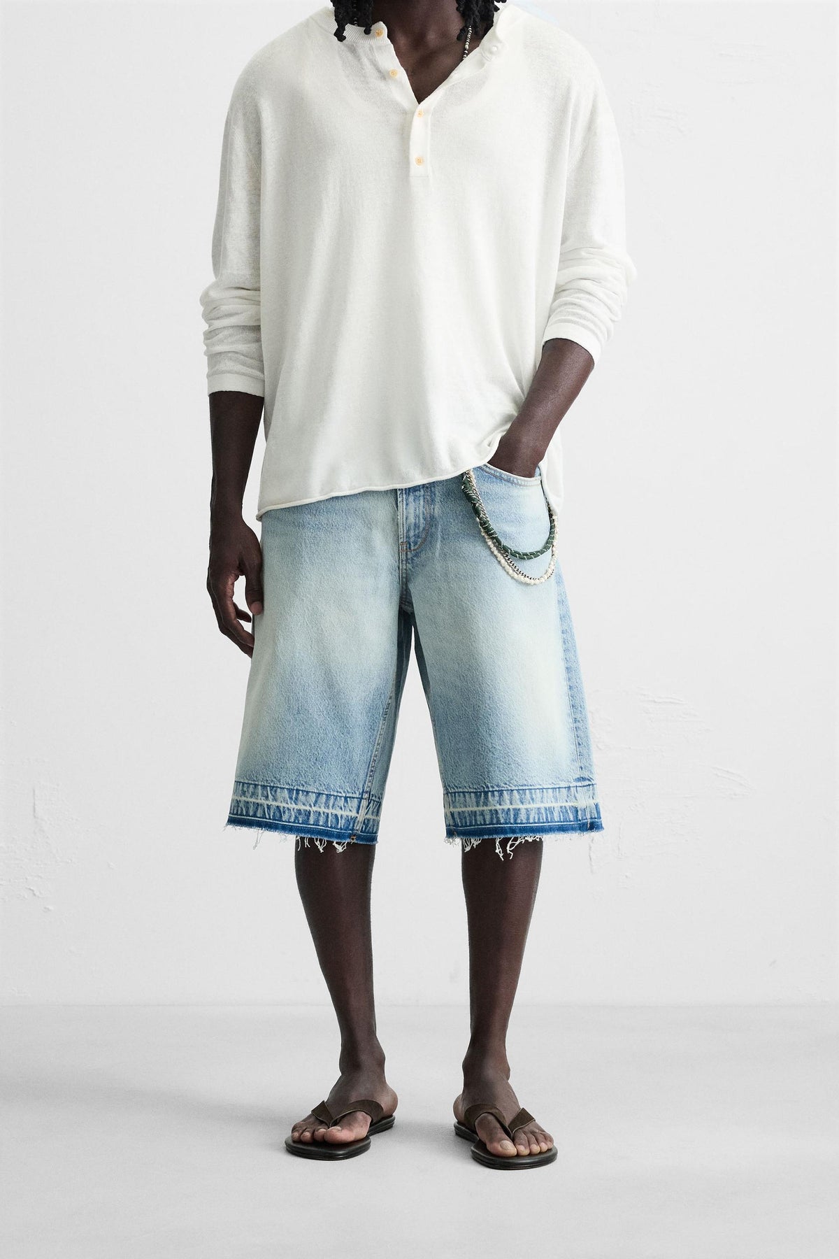BAGGY FIT DENIM BERMUDA SHORTS - Image 2