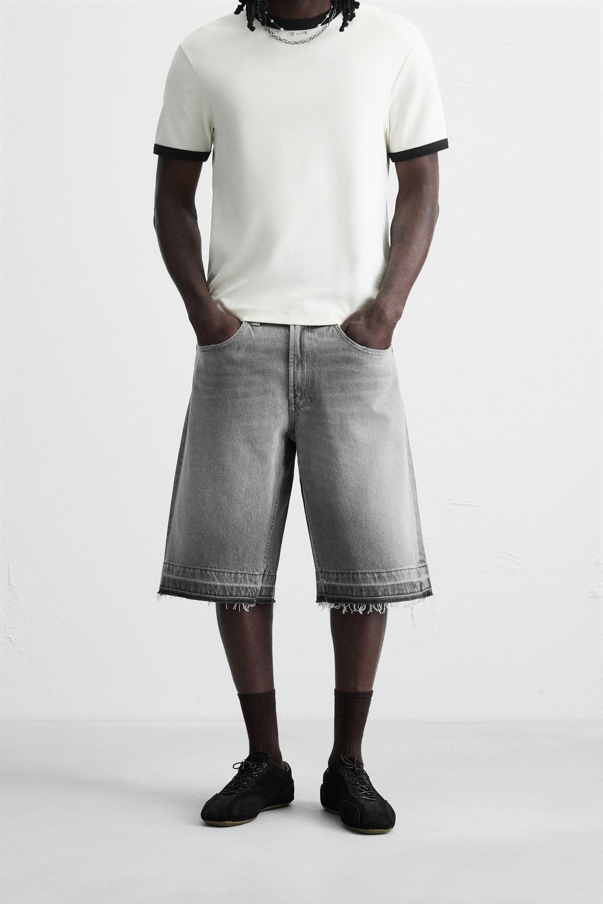 BAGGY FIT DENIM BERMUDA SHORTS - Image 2