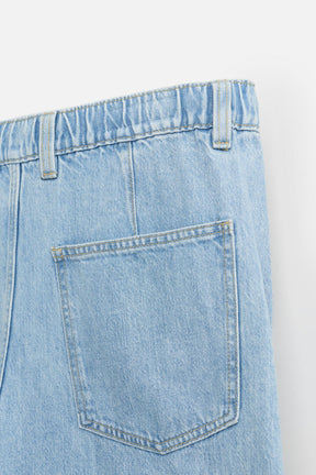 WIDE-LEG PLEATED DENIM CHINO TROUSERS - Image 9