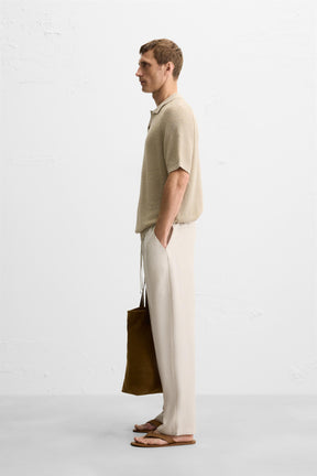 RELAXED FIT LYOCELL TROUSERS - Image 4