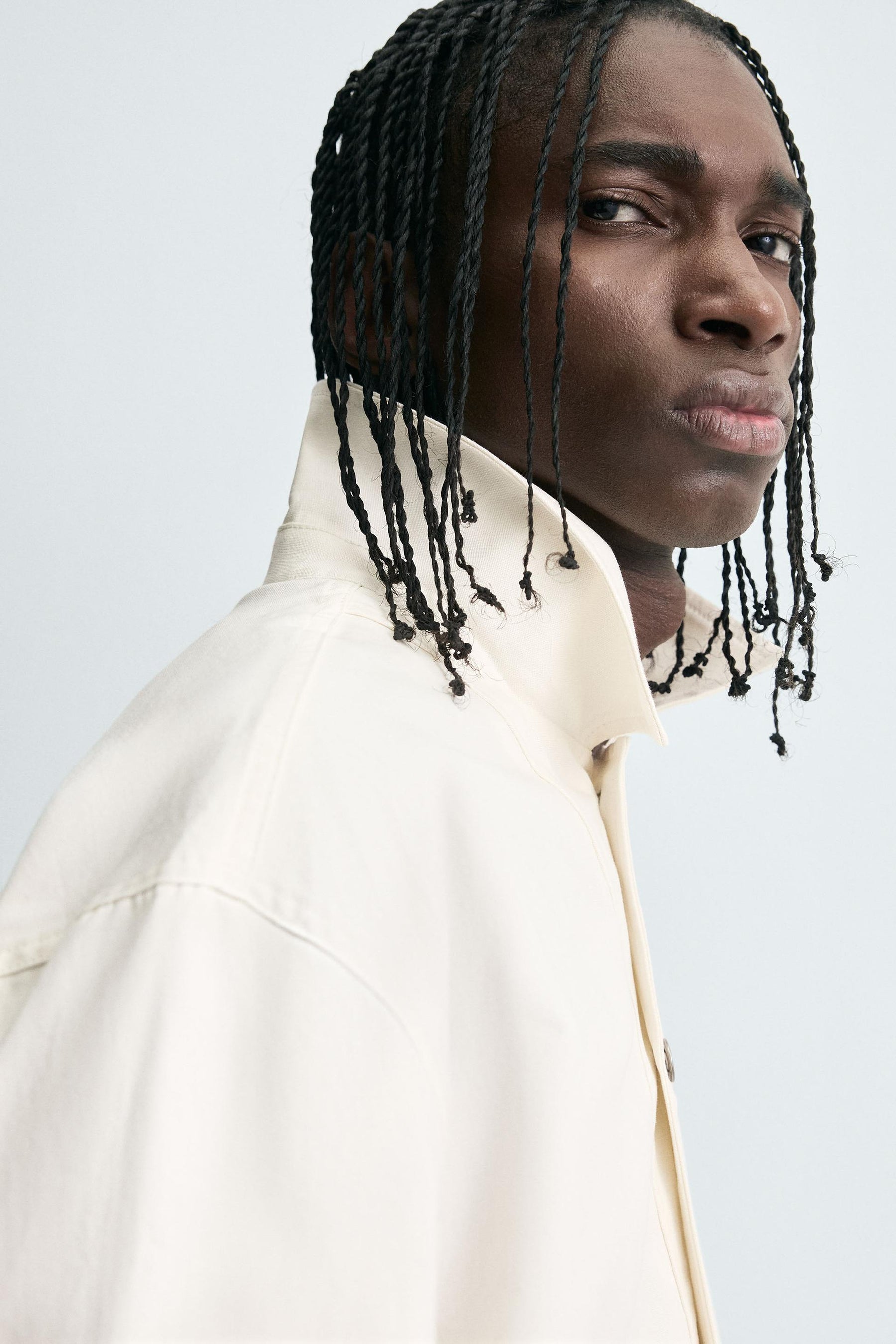 TEXTURED CROPPED FIT OVERSHIRT - Image 7