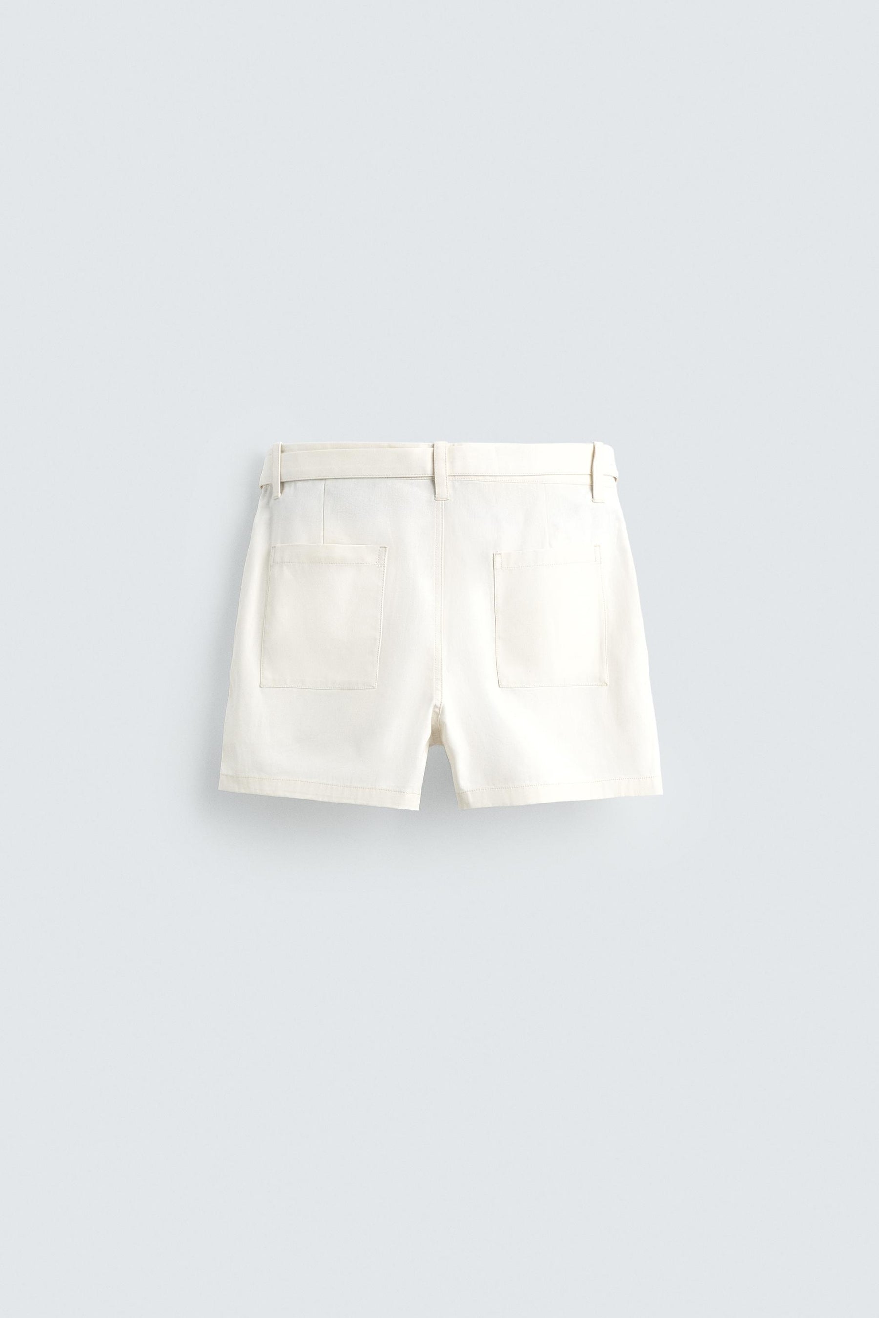 TEXTURED SHORTS WITH BELT - Image 7