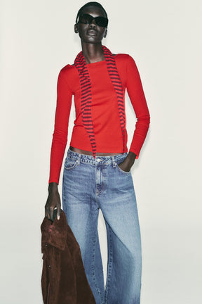 Cotton Boat Neck Shirt