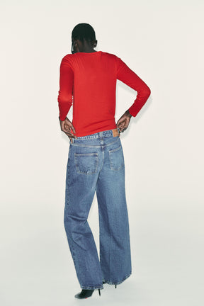 Cotton Boat Neck Shirt