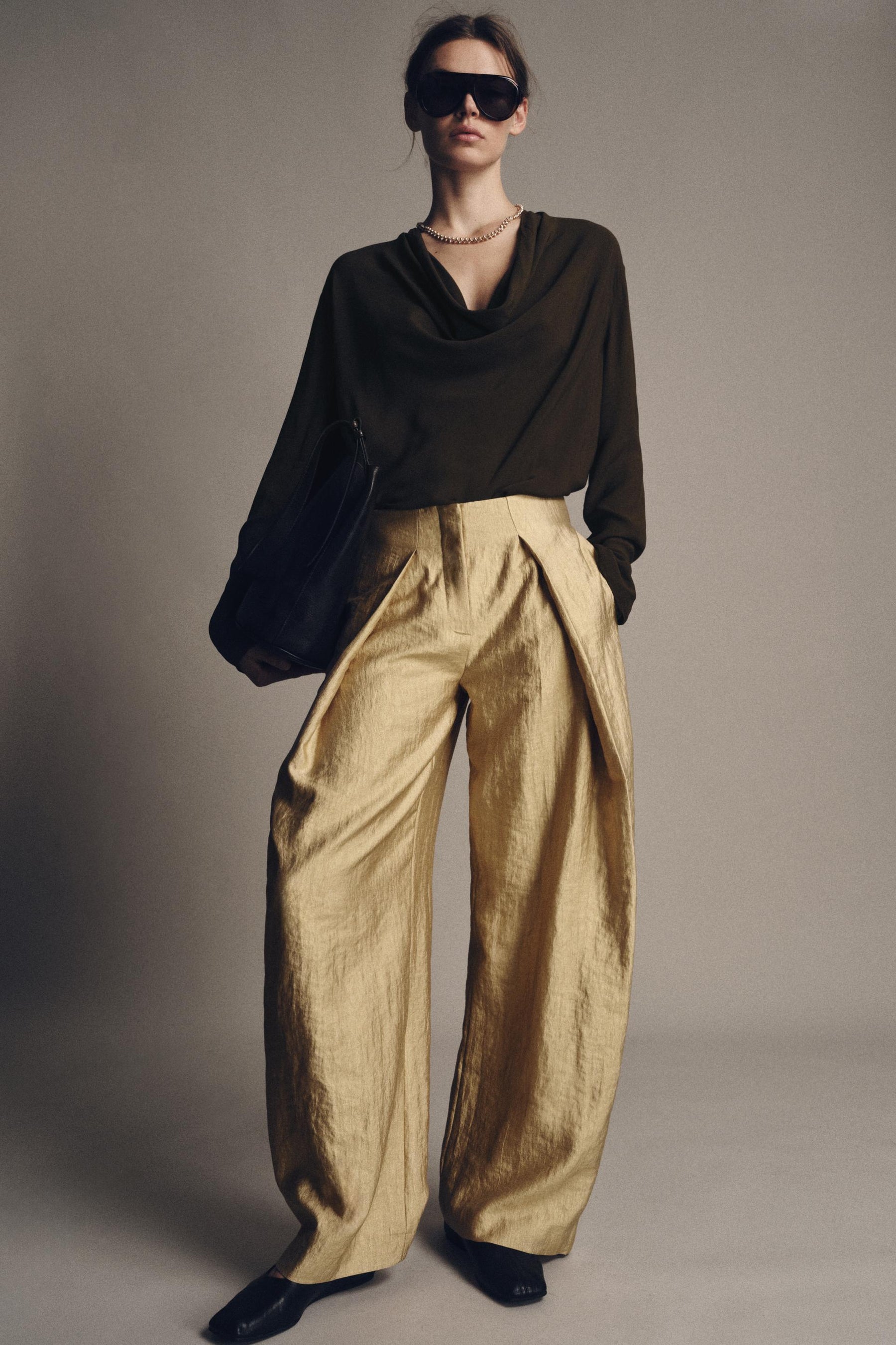 Draped Flowing Blouse