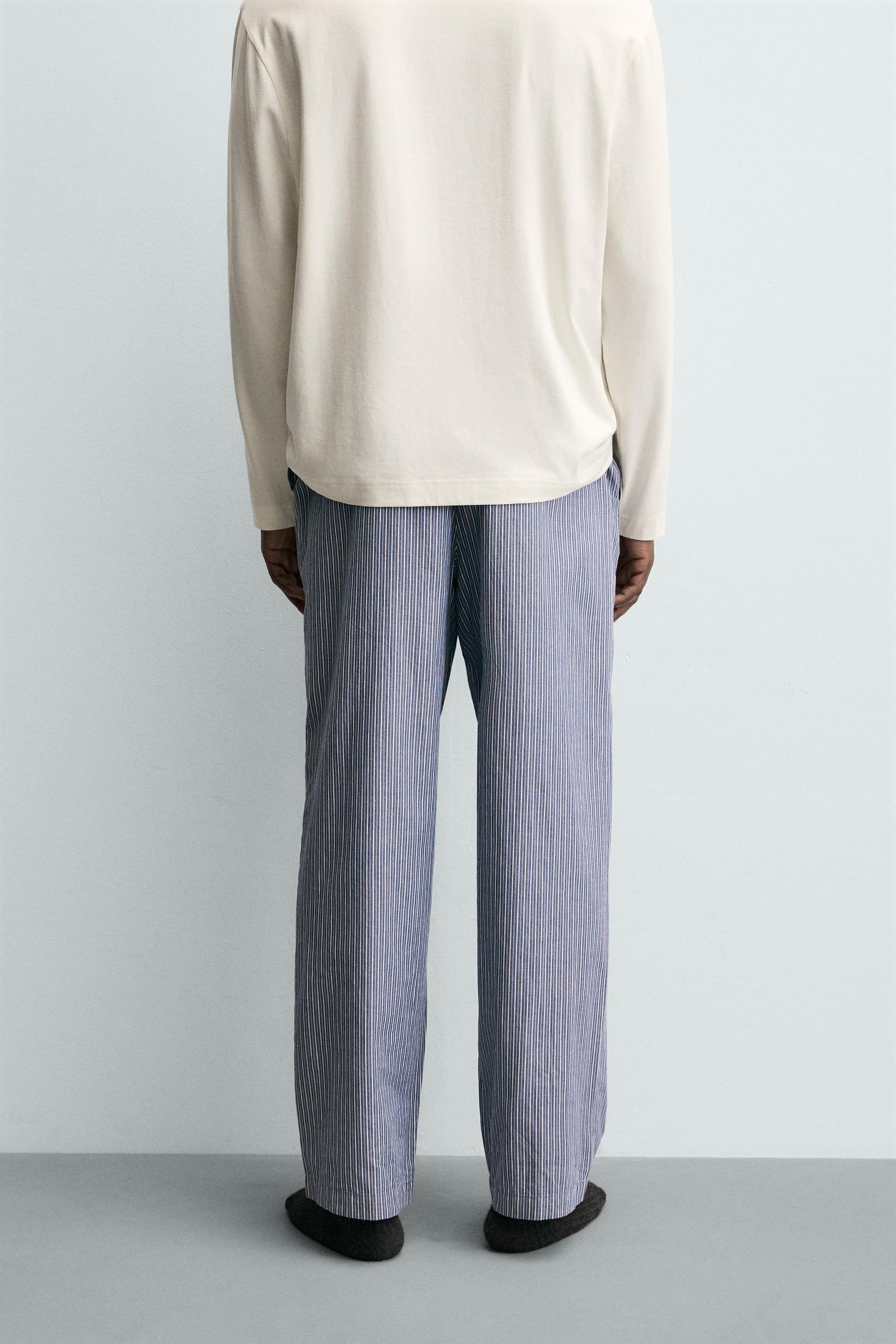 STRIPED COMBINED HENLEY PYJAMA SET - Image 5