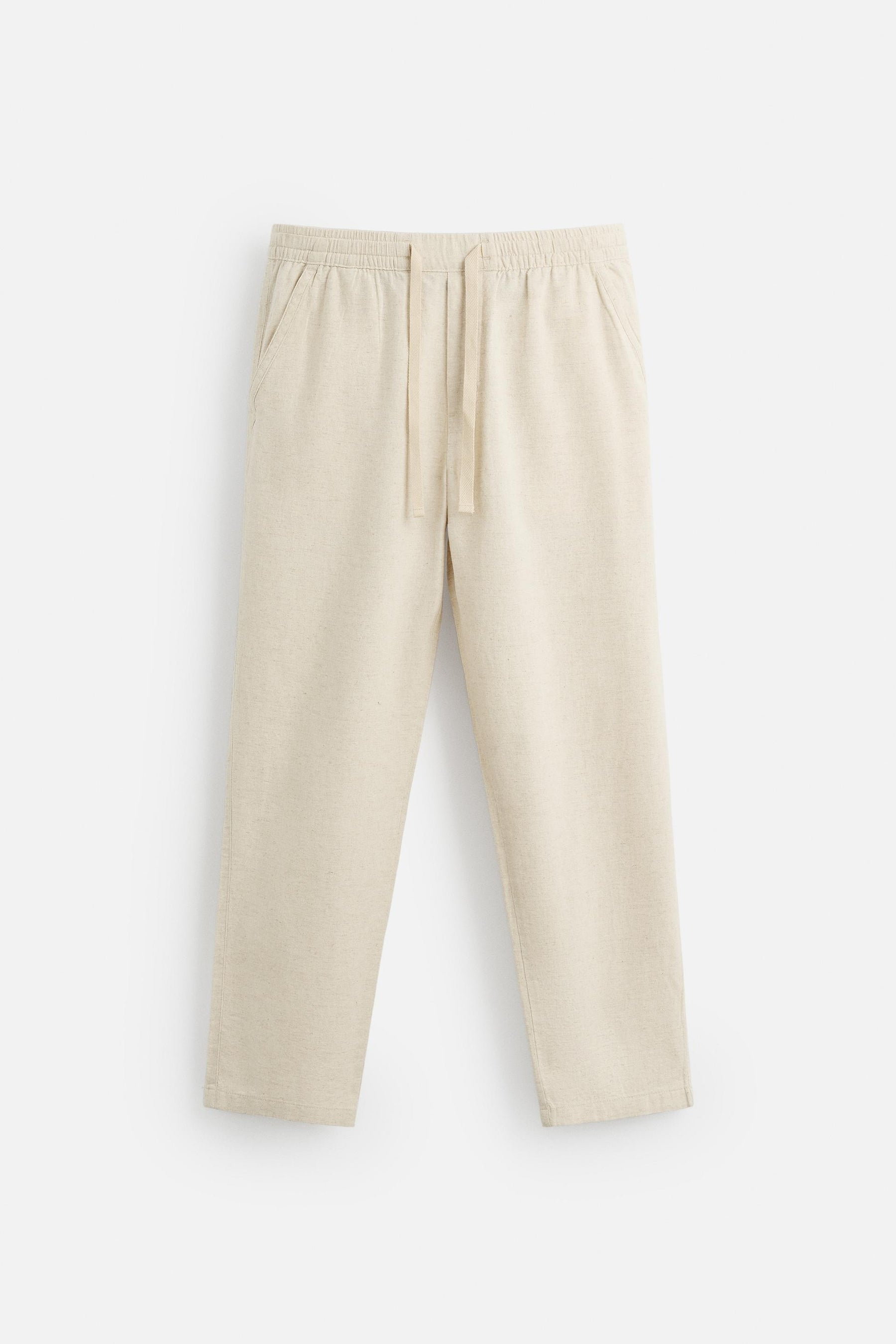 COTTON-LINEN RELAXED FIT TROUSERS - Image 6