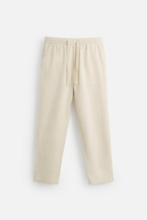 COTTON-LINEN RELAXED FIT TROUSERS - Image 6