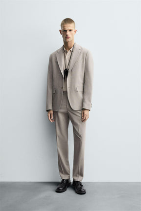 TEXTURED SUIT BLAZER - Image 1
