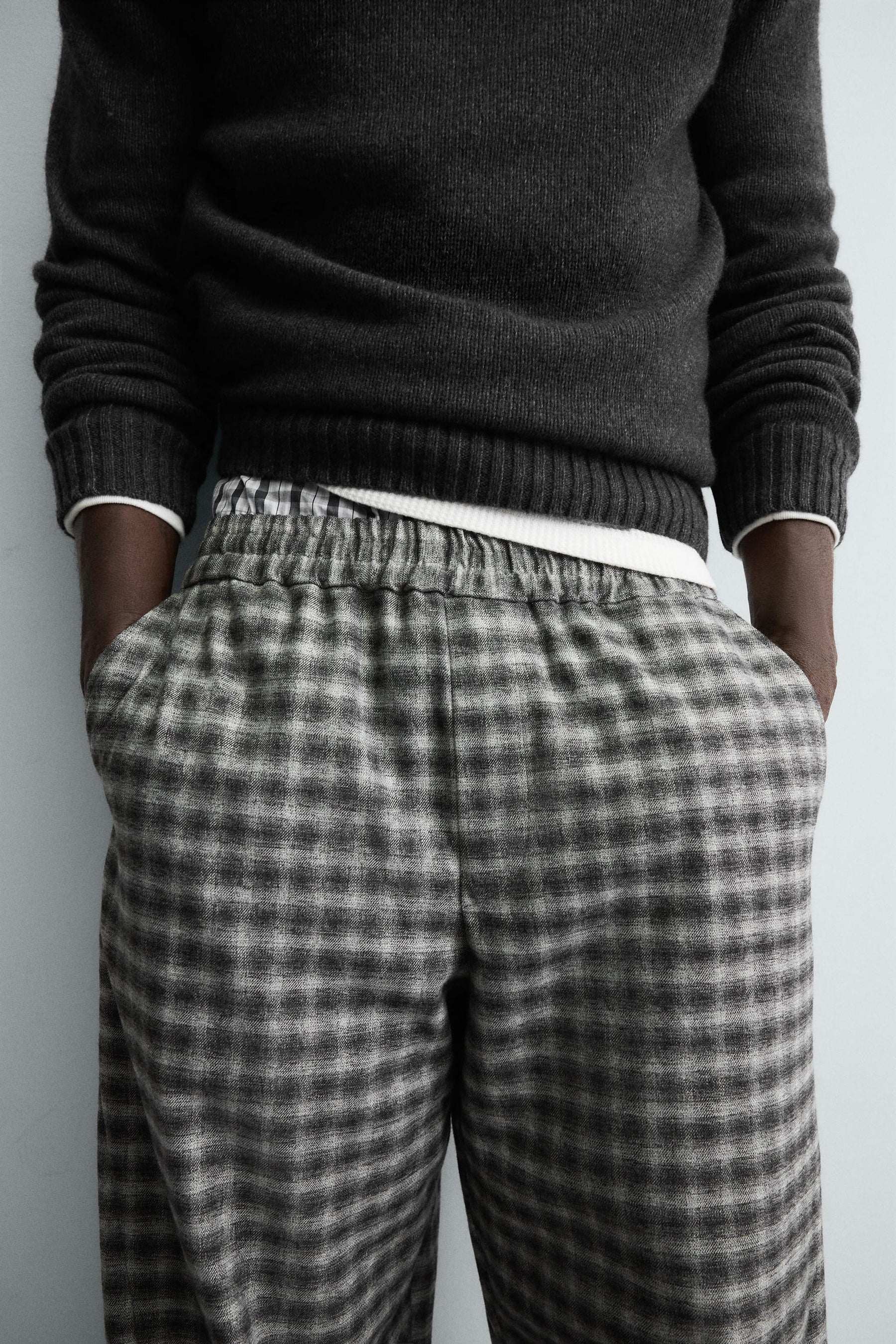 RELAXED FIT TEXTURED TROUSERS - Image 6