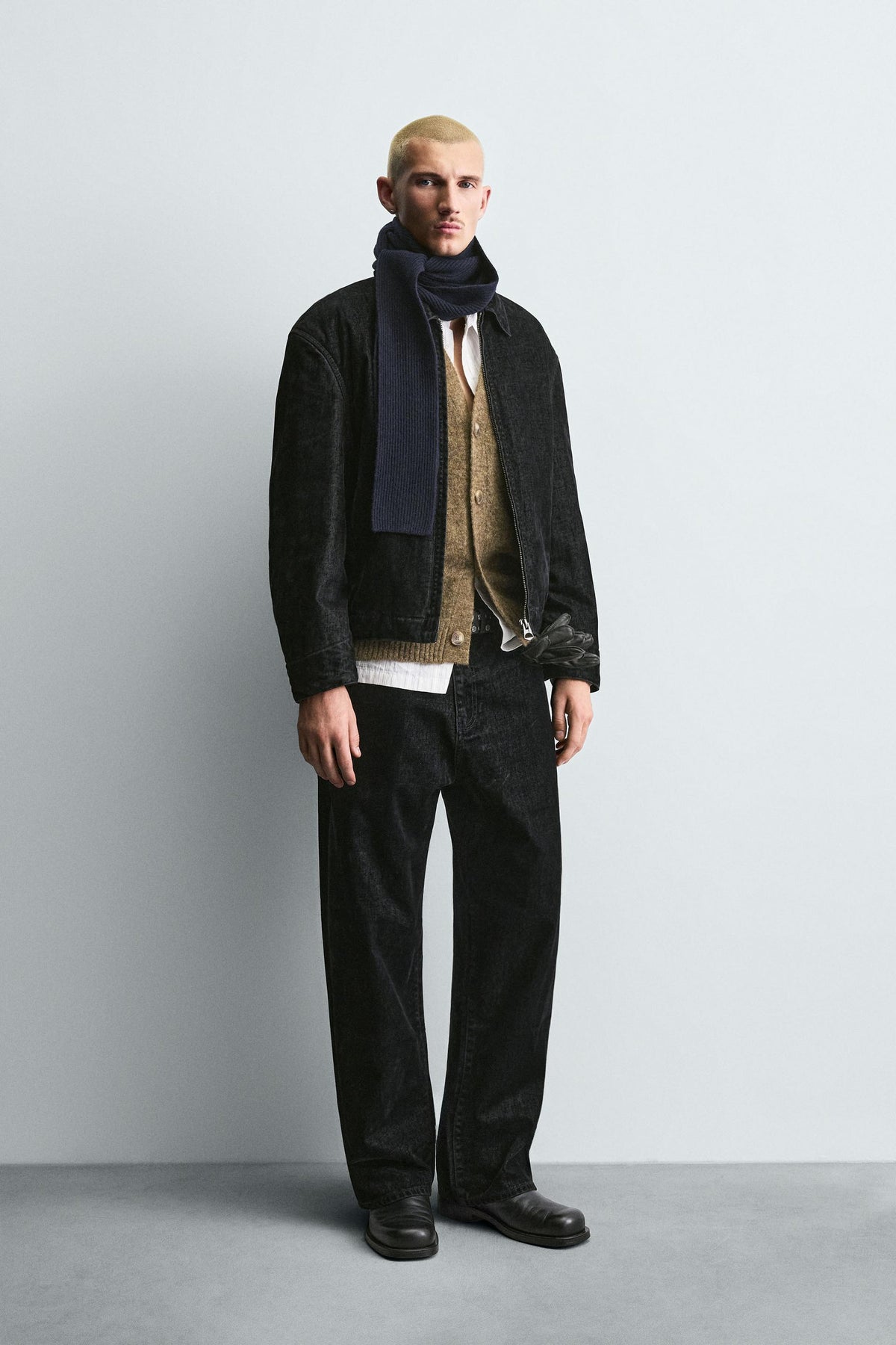 RELAXED FIT VELOUR JACKET - Image 1