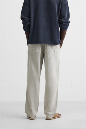 COTTON - LINEN TROUSERS - Image 3