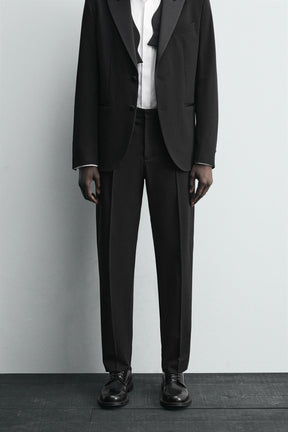WOOL BLEND TUXEDO SUIT TROUSERS - Image 2
