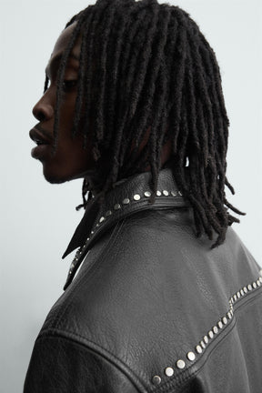 STUDDED LEATHER JACKET - Image 6