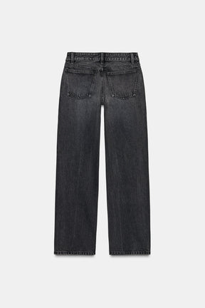 Rhinestone Straight Jeans