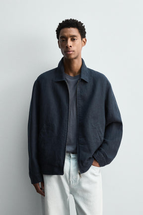 REGULAR FIT 100% LINEN JACKET - Image 2