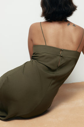 100% SILK STRAPPY MIDI DRESS - Image 4