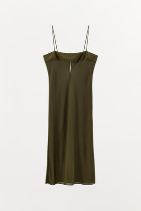 100% SILK STRAPPY MIDI DRESS - Image 6
