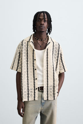 CROCHET TEXTURED SHIRT - Image 2