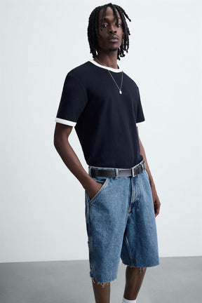 CARPENTER POCKET DENIM BERMUDA SHORTS - Image 5